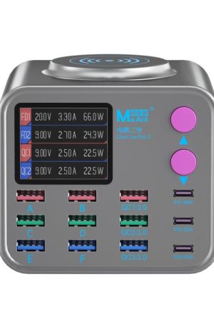 MaAnt DianBa No.2 Stazione di ricarica da tavolo per riparazione di telefoni cellulari multiporta USB