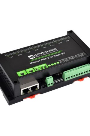 Waveshare Industrial Dual Ethernet Ports 8-ch Relay Module(C), PoE Power Supply