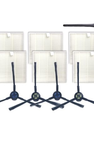 XI284 2 paia di spazzole laterali I258 + 6 filtri I206 PC + G101 piccola spazzola nera per ILIFE V8S