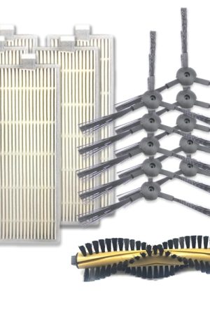 XI218 5 paia K614 spazzole laterali + 5 filtri I207 PC + set spazzola principale I202 per ILIFE A4