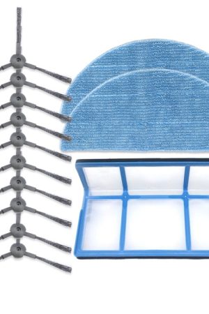 XI247 5 paia K614 spazzole laterali + 2 pezzi I201 Stracci + I204V Filtro Filtro in cotone Set per ILIFE V3S Pro / V3S V5S Pro / V50 / V5S