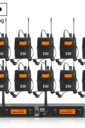 XTUGA IEM1200 Trasmettitore wireless 10 Bodypack Stage Singer Sistema di monitoraggio in-ear, Transmitter 10 Bodypack