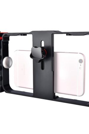 YELANGU YLG0901B Vlogging Trasmissione in diretta Smartphone Gabbia in plastica Video Rig Produzione cinematografica Maniglia stabilizzatrice Staffa per iPhone, Galaxy, Huawei, Xiaomi, HTC, LG, Google e altri smartphone, YLG0901B