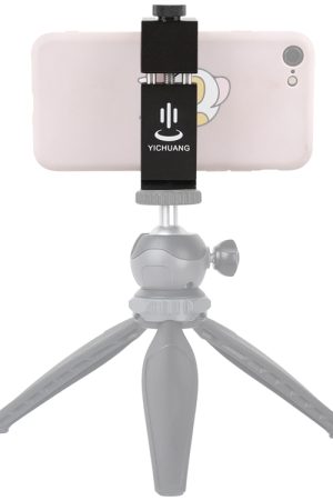 YICHUANG JH-01 Adattatore per morsetto per treppiede per telefono in lega di alluminio per 65-95 cm