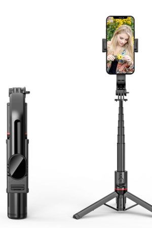 Supporto per telefono con treppiede per selfie con telecomando Bluetooth L12