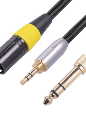 SB423K108-03 Cavo audio da 6,35 mm + 3,5 mm maschio a XLR 3 pin maschio, lunghezza: 30 cm