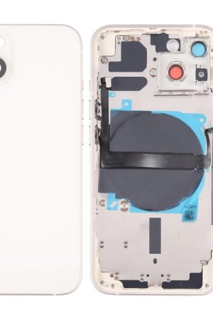 Per iPhone 13 Cover posteriore batteria con tasti laterali, vassoio scheda, cavo flessibile di alimentazione + volume e modulo di ricarica wireless, For iPhone 13 (Assembly)