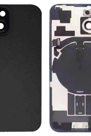 Per iPhone 15 Cover posteriore in vetro con batteria e supporto flash + modulo di ricarica wireless, For iPhone 15