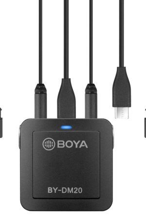 Microfono lavalier con registrazione a doppio canale BOYA BY-DM20 per iPhone / Android (tipo C) / laptop