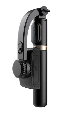 Q08 Stabilizzatore cardanico Bluetooth Telecomando Treppiede Selfie Stick, Q08 (Black)