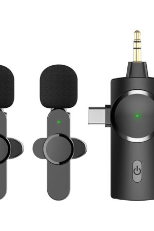 AP031-2 Microfono wireless Lavalier 3 in 1 con riduzione del rumore e microfono