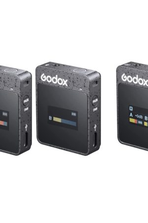 Godox MoveLink II M2 Sistema microfonico lavalier wireless con 2 trasmettitori e 1 ricevitore per fotocamere DSLR e videocamere, MoveLink II M2