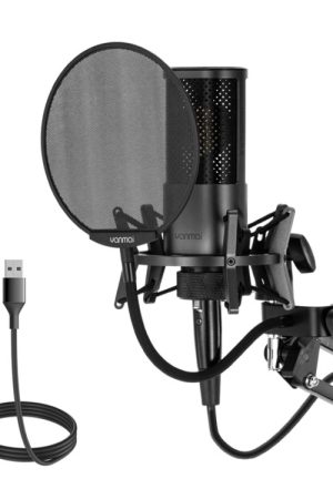 Yanmai X2 Riduzione del rumore di riduzione del rumore Cardioide che punta con il microfono del microfono capacitivo con lo screhout Net & Bencilver Bracket & Cavo di interfaccia da 1,7 m 3.5mm