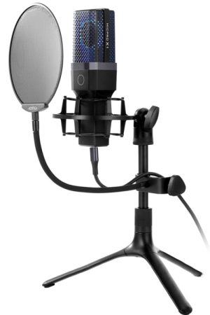 Yanmai X1 4 in 1 Sollevamento pieghevole Desktop Desktop Desktop Live Broadcast Cardioid Puntare condensatore Condensatore Microfono Set con Blowout Net & Amourtop Autorty Mount & 1.8m Cable USB-C / Type-C