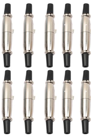 10 coppie di connettori XLR a 3 pin maschio + femmina jack per microfono