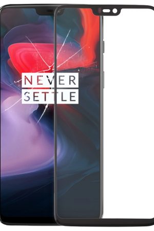 Per lente in vetro esterna dello schermo anteriore OnePlus 6, For OnePlus 6 Black