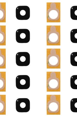 Per Galaxy J3 (2016) / J320 Copriobiettivo fotocamera posteriore da 10 pezzi con adesivo