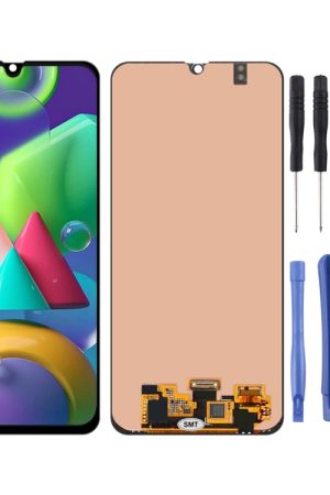 Schermo LCD originale per Samsung Galaxy M21 SM-M215 con assemblaggio completo di digitalizzatore