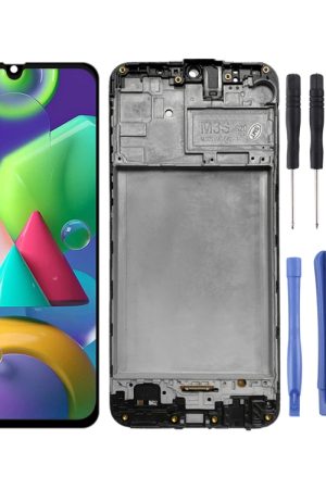 Schermo LCD originale per Samsung Galaxy M21 SM-M215 Digitizer Assemblaggio completo con cornice