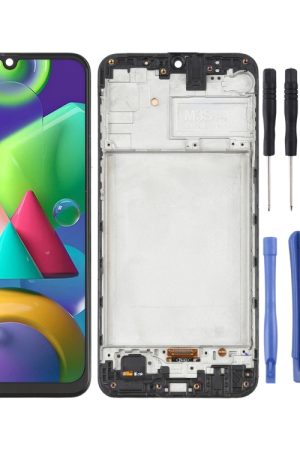 Schermo LCD in materiale OLED e digitalizzatore assemblaggio completo con cornice per Samsung Galaxy M21 SM-M215, For Samsung Galaxy M21 (6.36 inch OLED)