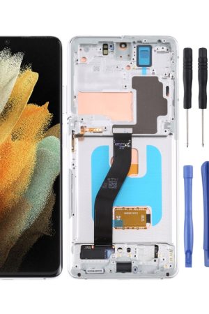 Schermo LCD originale e digitalizzatore assemblaggio completo con cornice per Samsung Galaxy S21 Ultra 5G SM-G998B, For Samsung Galaxy S21 Ultra 5G