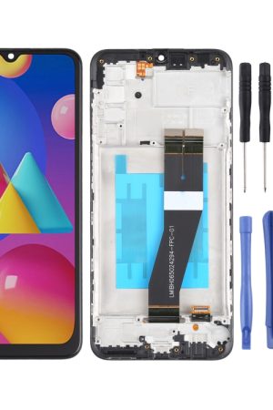 Schermo LCD OEM per Samsung Galaxy M02s Digitizer Assemblaggio completo con cornice (US)