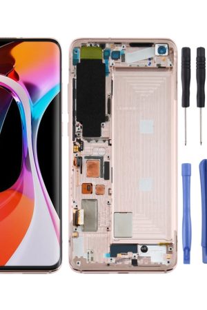 Schermo LCD e digitalizzatore assemblaggio completo con cornice per Xiaomi Mi 10 5G / Mi 10 Pro 5G M2001J2G, M2001J2I (versione S), For Xiaomi Mi 10 5G (S Version)(Gold)