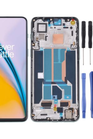 Per OnePlus Nord 2 5G DN2101 DN2103 digitalizzatore assemblaggio completo con schermo LCD OEM frame (verde)