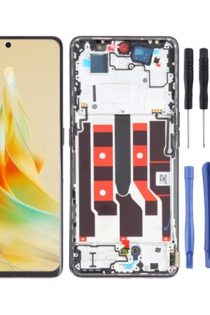 Schermo LCD originale per OPPO Reno8 T 5G Digitizer Assemblaggio completo con cornice, For OPPO Reno8 T 5G
