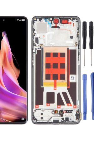 Schermo LCD originale per OPPO Reno9 Digitizer Assemblaggio completo con cornice, For OPPO Reno9