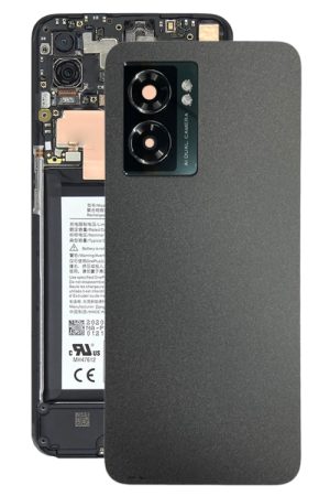 Per OnePlus Nord N300 CPH2389 Coperchio posteriore della batteria con copriobiettivo della fotocamera (nero), For OnePlus Nord N300