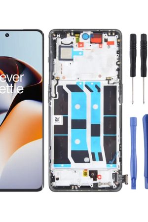 Per OnePlus Ace 2 PHK110 Digitalizzatore schermo LCD assemblaggio completo con cornice, For OnePlus Ace 2