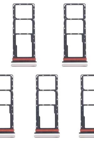 Per Infinix Hot 40i X6528B 5 pezzi Vassoio scheda SIM + Vassoio scheda SIM + Vassoio scheda Micro SD, For Infinix Hot 40i