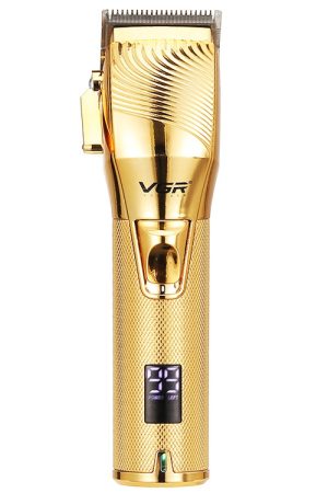 Tagliacapelli elettrico in metallo USB VGR V-280 da 10 W con display digitale a LED, V-280 (Gold)
