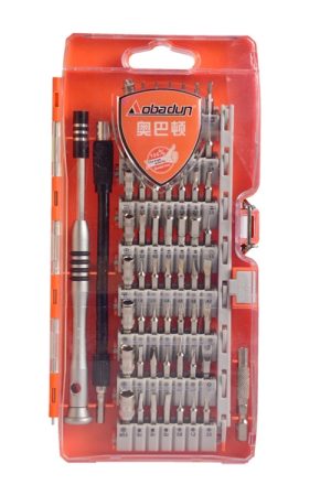 Obadun 9800 58 in 1 set di cacciaviti manuale CRV lotto telefono cellulare smontaggio occhiali strumento di riparazione, Obadun 9800(Orange)