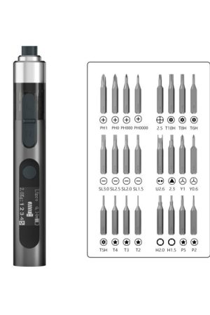 Set di cacciaviti elettrici multifunzione per la riparazione di telefoni cellulari, MaAnt L5Pro With 24 Batches, MaAnt L5 With 12 Batches