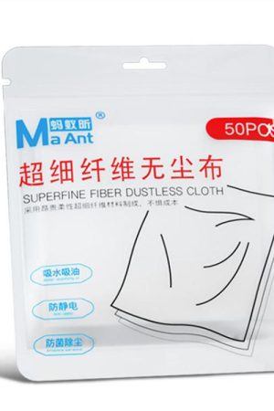 Cell Phone Film Repair Anti-Static Dustless Cloth Industrial Wiping Cloths Lint Free Cleaning Cloths, MaAnt 50pcs /Pack Superfine Fiber Dustless Cloth, MaAnt 100pcs /Pack Electrostatic Fiber Dustless Cloth