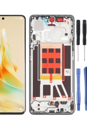 Schermo LCD originale per OPPO Reno9 Pro Digitizer Assemblaggio completo con cornice, For OPPO Reno9 Pro