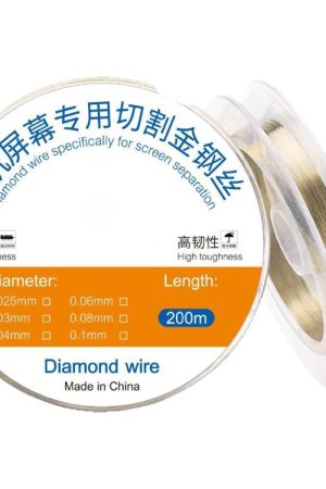 Separazione dello schermo di 200 m, filo diamantato specifico per il taglio, 0.025mm