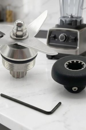 Accessorio rompighiaccio in acciaio inox per Vitamix 5200, Toothless Blade + Mushroom Head + Wrench, VT Plastic Wrench