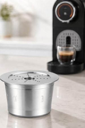 Tazza per capsule di caffè riutilizzabile con filtro per caffè domestico in acciaio inossidabile con capsula per macchina da caffè, Coffee Capsules Pattern Random Delivery