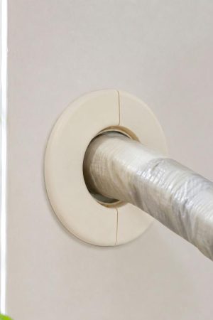 Copriforo estetico da 55 mm per tubi del condizionatore d'aria, protezione decorativa per cavi e piastra universale per tubi del condizionatore d'aria